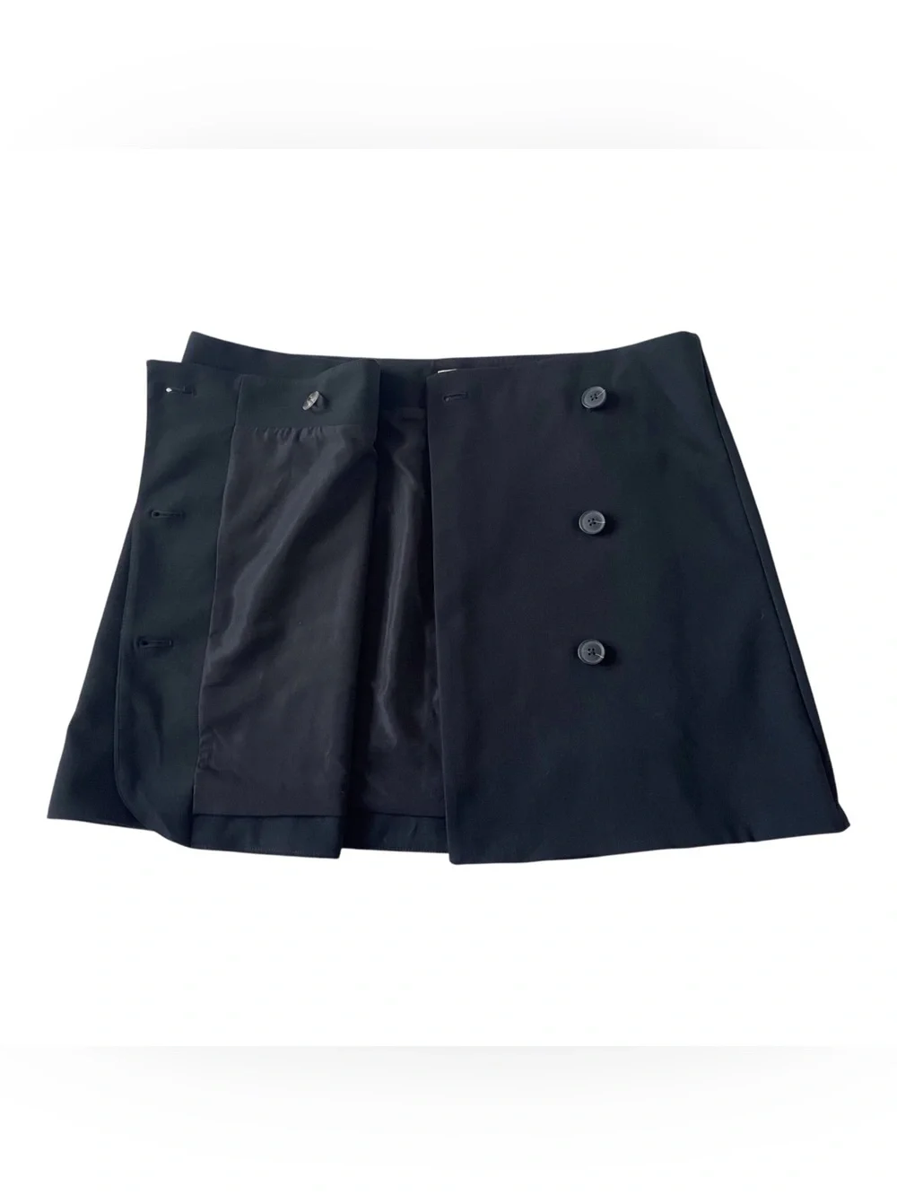 Junior Girls A New Day Black Button-Front Wrap Skirt,16
